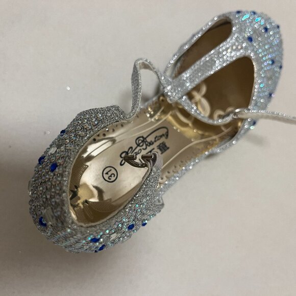 ✨ Girls Silver Glitter Dress Shoes – Size 31 (Fits Youth US 13–1) | Sparkly Rhin - Picture 4 of 4